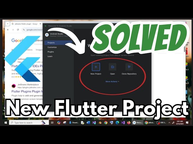 New Flutter Project in Android Studio not Showing SOLVED