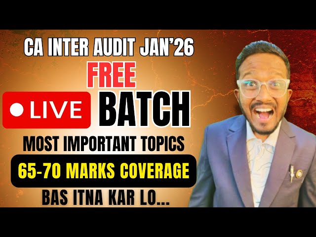 Super Smart Marathon | All A Category Most Important Concepts | CA Inter Audit Jan'26 | AIR 5, 6, 32