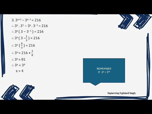 Exponential equations grade 12