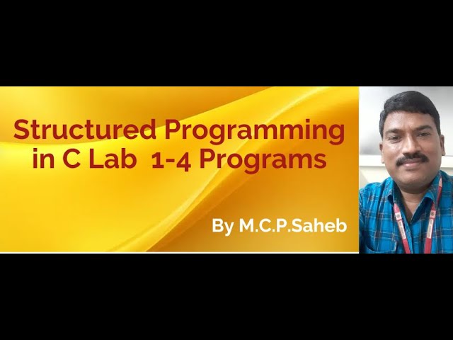 C Lab 1 4 programs