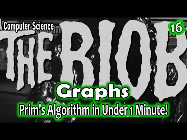 Prim's Algorithm in Under 1 Minute - Think Like The Blob! (Graphs: Algorithms & Theory)