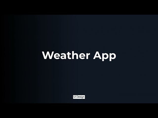 Weather App Demo (Full video on channel)