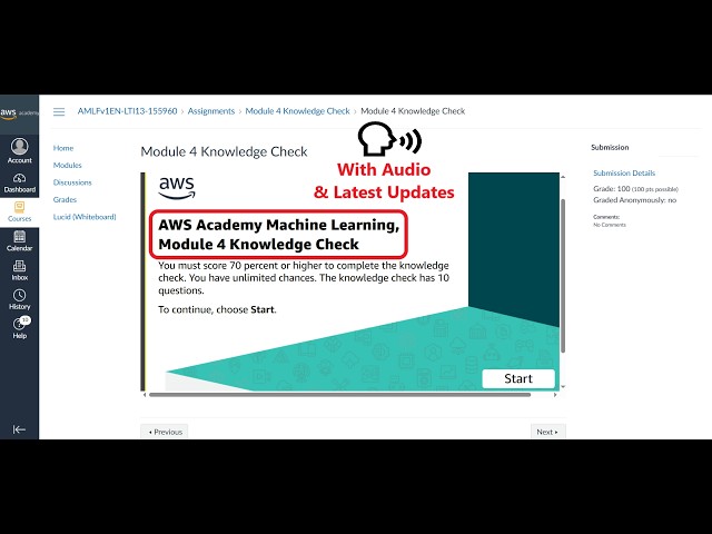Module 4 Knowledge Check | Introducing Forecasting |  | AWS Academy Machine Learning Foundations