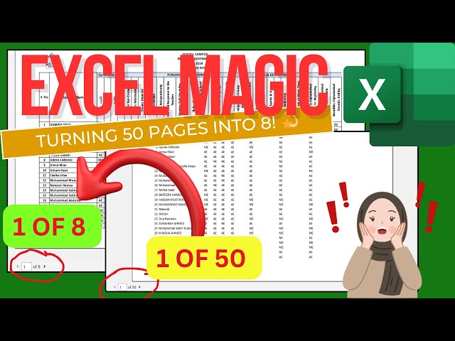 Excel Magic Turning 50 pages into 8 || Excel tutorial || Excel For beginners || earn with Excel