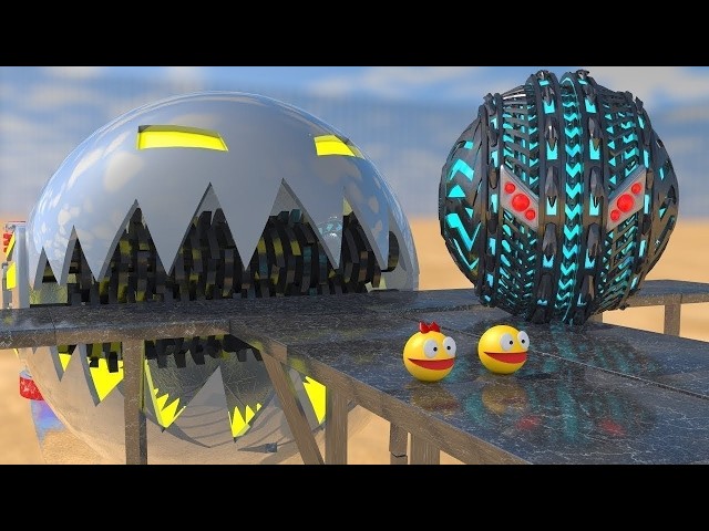 Blender Live: Creating Stylized Sci-Fi Pacman Characters | 3D Retro Game Animation Concepts
