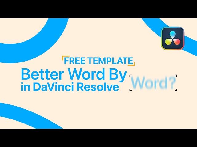 Better Word By Word Method - DaVinci Resolve (Free Template)