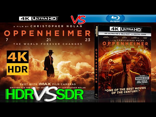 Oppenheimer 2023 HDR ANALYSIS 4K UHD Blu Ray REVIEW vs 1080p BD SDR 100nits #TRUE_DIFFERENCE