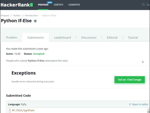Python If Else|| HackerRank || If else code #2code