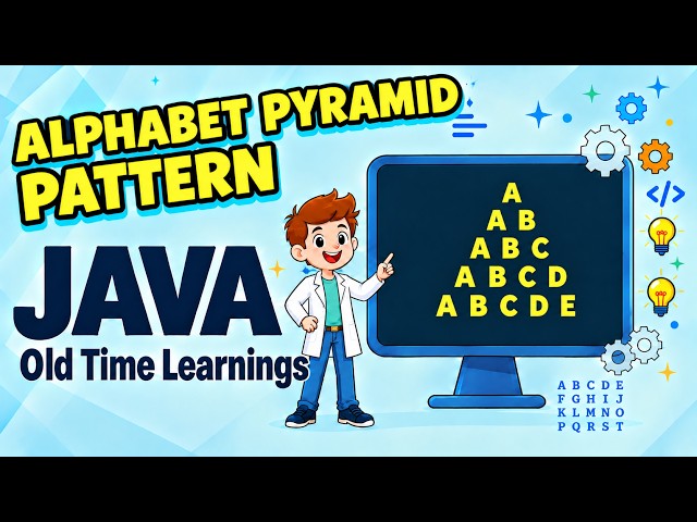Alphabet Pyramid Pattern in Java