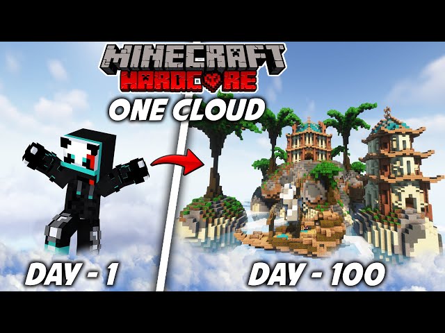 I Survived 100 Days in Clouds Only World Minecraft Hardcore(hindi)|| Deadzilla gamer