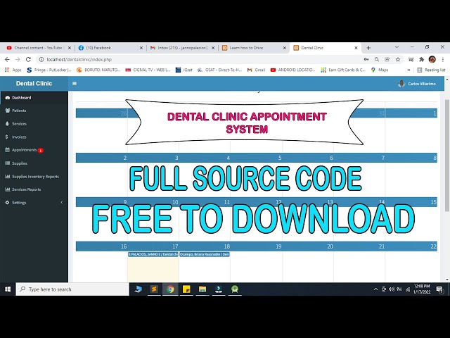 Dental Clinic Appointment System with Full Source Code | Free to Download