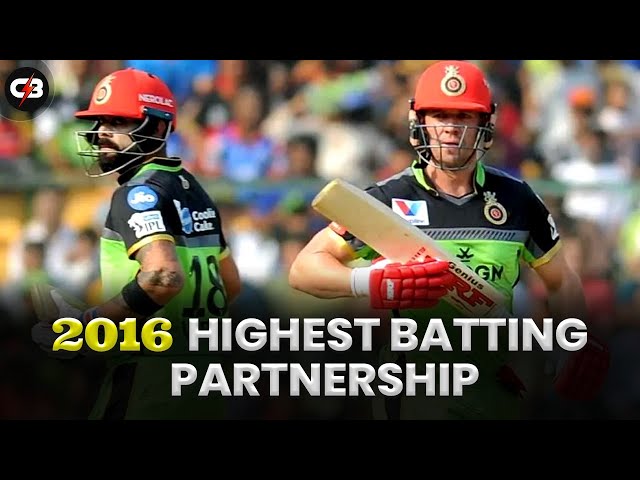 Virat Kohli Made Highest Batting Partnership Records in IPL 2016 | Virat Kohli & AB De Villiers