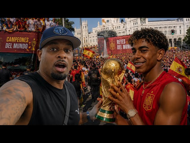 I flew to Madrid for the Spain World Cup Parade 🇪🇸