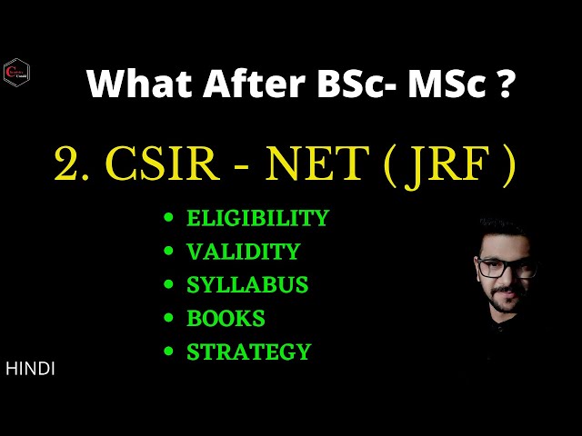 CSIR NET || JRF || CSIR NET CHEMISTRY || WHAT AFTER BSc || WHAT AFTER MSc || ALL ABOUT CSIR NET