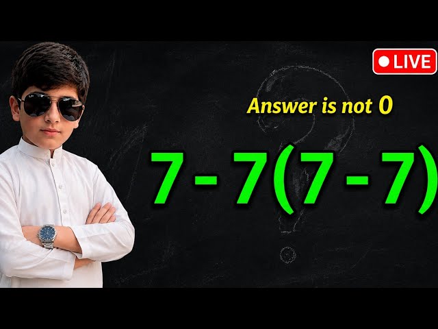 Can You Solve This? 🤯 7−7(7−7) = ? | LIVE Math Challenge