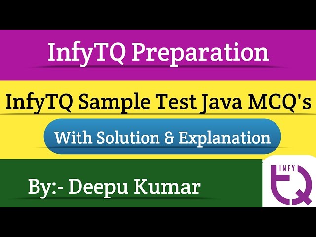 InfyTQ Sample Test Java MCQ's With Solution and Explanation | InfyTQ Preparation | Intellective Tech