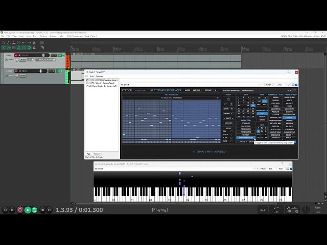 FEEDER : midi sequencer VST demo (made with Synthedit)