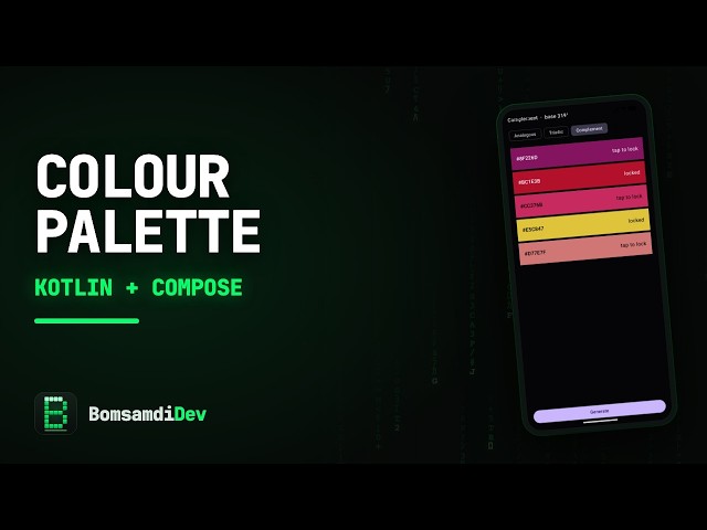 ASMR Coding — Colour Palette Generator in Kotlin & Jetpack Compose (no talking)
