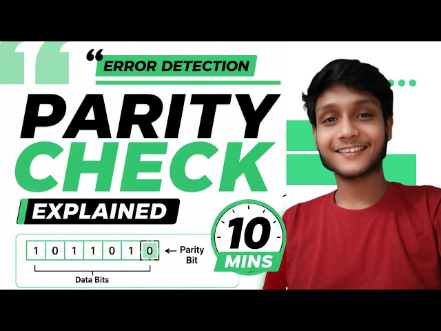 Parity Check In Error Detection | Sigle Bit Error Detection  Method | Datalink Layer | GATE CN