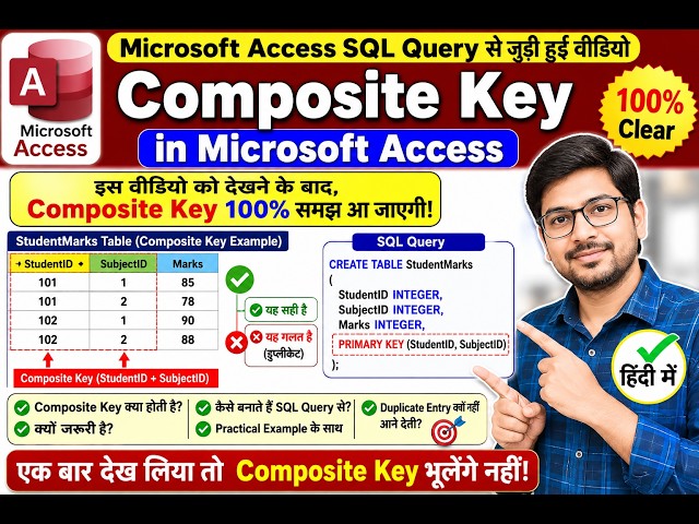 Composite key in Microsoft Access in hindi || Microsoft Access in hindi@COMPUTEREXCELSOLUTION
