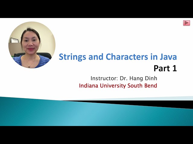 Strings and Characters in Java - Part 1