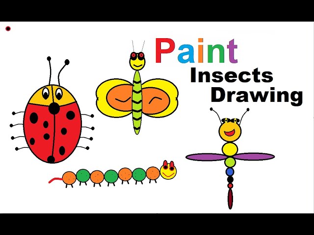 Microsoft Paint Tutorial for Beginners New (Insects Drawing)