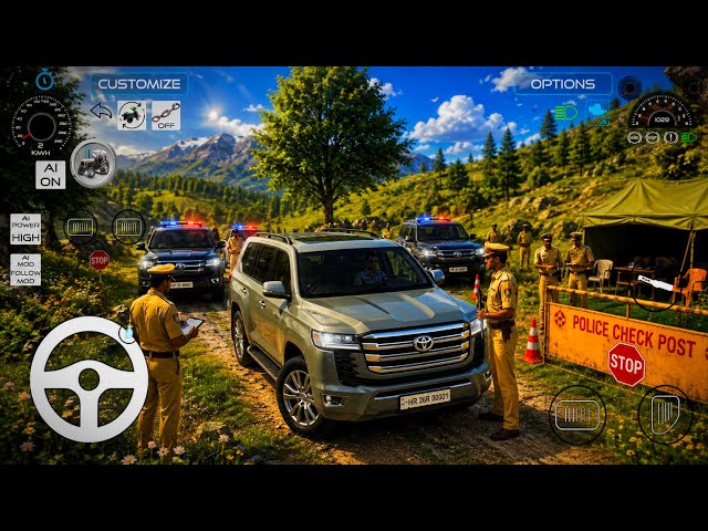 Land Cruiser LC Police Check Post in Indian Bike Simulator 3D Gameplay