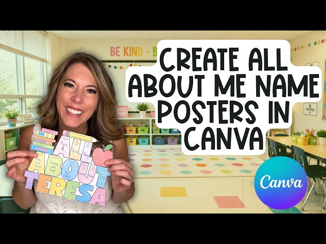 Create All About Me Bubble Letter Posters for the First Day & Week of School for Students & Class