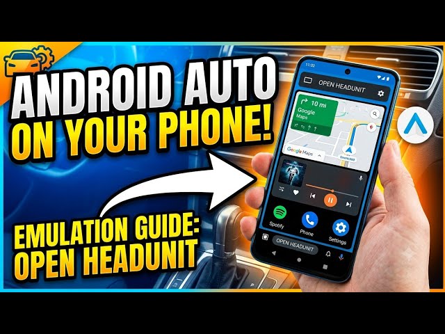 Android Auto on phone screen Using (Open Headunit) 