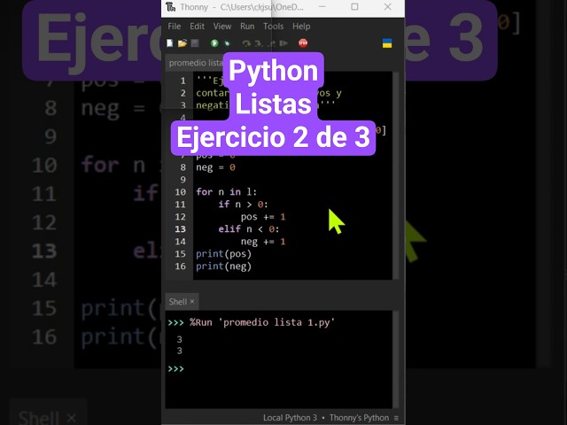 Como Trabajar Listas en Python en 60 Segundos. Ejercicio 2/3. #python #aprendepython #learnpython