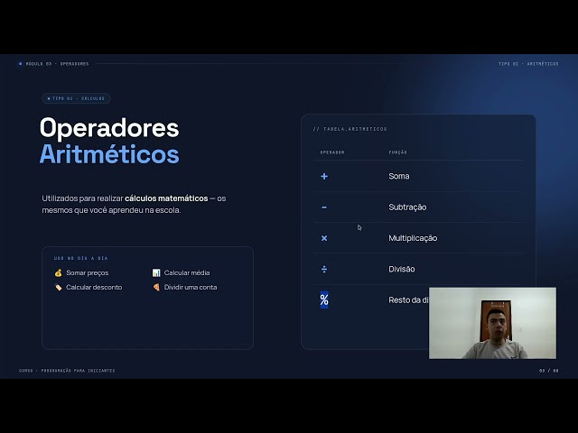 Curso de Programação do ZERO #3 | Operadores Aritméticos, Relacionais e Lógicos