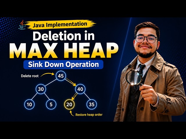 Max Heap - Deletion Operation | Bangla | Java Implementation