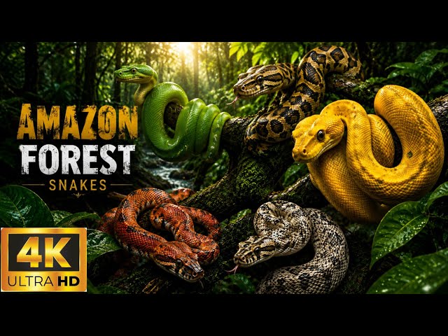 AMAZON FOREST SNAKES | 4K 60 FPS ULTRA HD #4K#animals #snake 