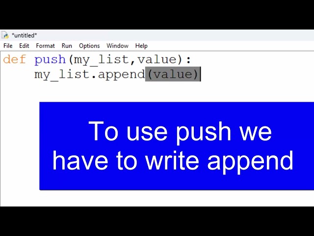 How to use push function in Python in hindi and english@COMPUTEREXCELSOLUTION #python