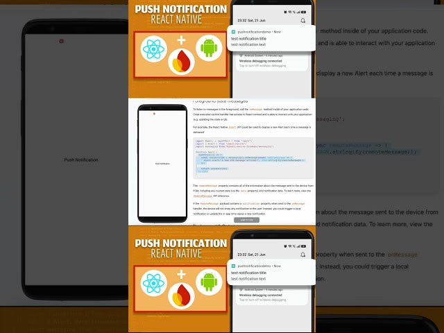 react native push notification integration using firebase #shorts #reactnative #pushnotification