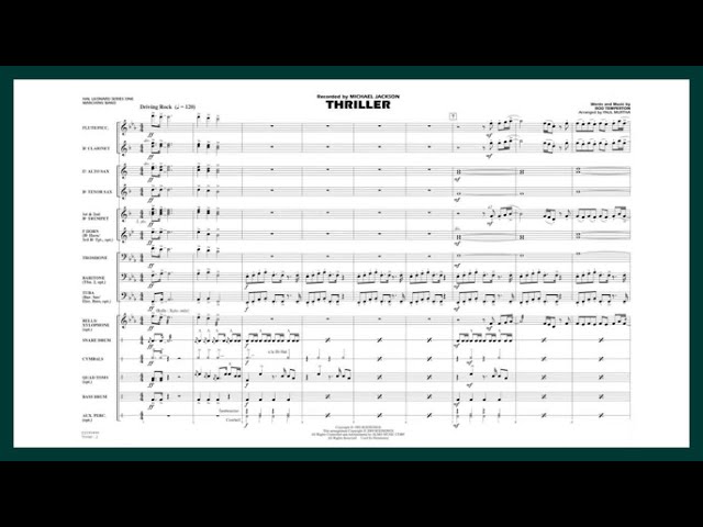 Thriller by Michael Jackson | Arr. Paul Murtha | Marching Band