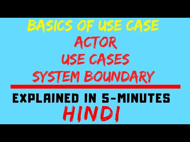 What Are Use Cases? (Actors, Use Case, System Boundary)
