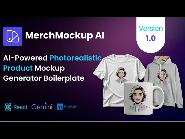 MerchMockup AI - Photorealistic Product Mockup Generator (React +Gemini)