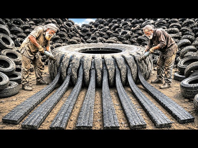 Top 5 INSANE Waste Tire Recycling & Manufacturing Factory Processes | How it's Made