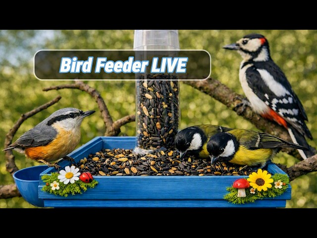 🐦 Live Bird Feeder Camera | Wild Birds in Slovenia Garden (August 21, 2026)