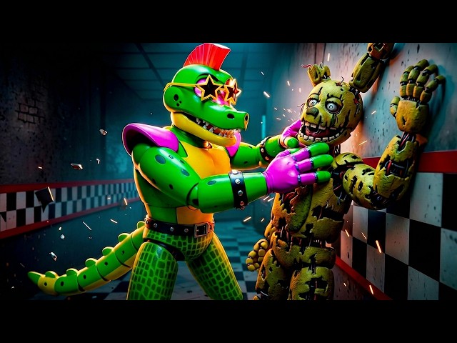 VR Giga Monty protege al guardia de monstruos y animatrónicos en la pizzería FNAF | BONELAB COOP