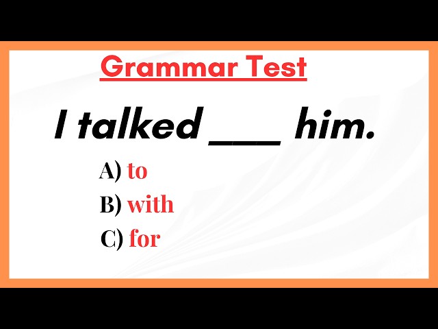 Mixed Grammar MCQs | Intermediate English Grammar Test with Answers