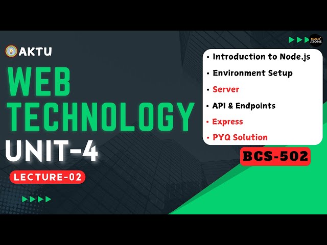 Lec - 4.2 | Web Technology | Unit-4 | BCS-502 | Web Technology Aktu | Aktu Exams | Web Tech 3rd  Yr