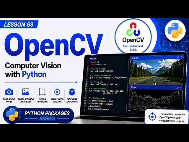Lesson 63 - OpenCV: Computer Vision with Python | Python Packages Series | Uplatz