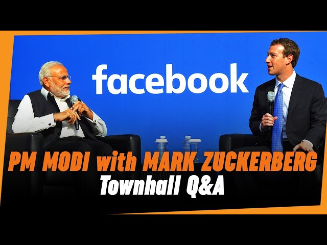 PM Narendra Modi and Mark Zuckerberg Townhall Q&A (Hindi) at Facebook HQ in San Jose