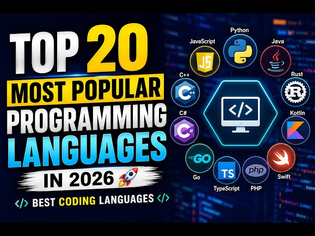 Top 20 Most Popular Programming Languages in 2026 👨‍💻 | Best Coding Languages
