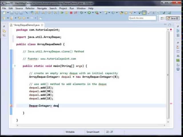 Java util ArrayDeque clone Method