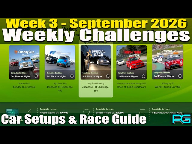 Gran Turismo 7 | Weekly Challenges Guide | September Week 3 2026