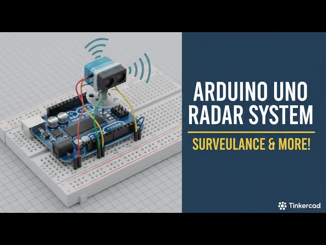 "Arduino-Based Radar System for surveillance"!! Tinker CAD Tutorial!! Ultrasonic sensor !!