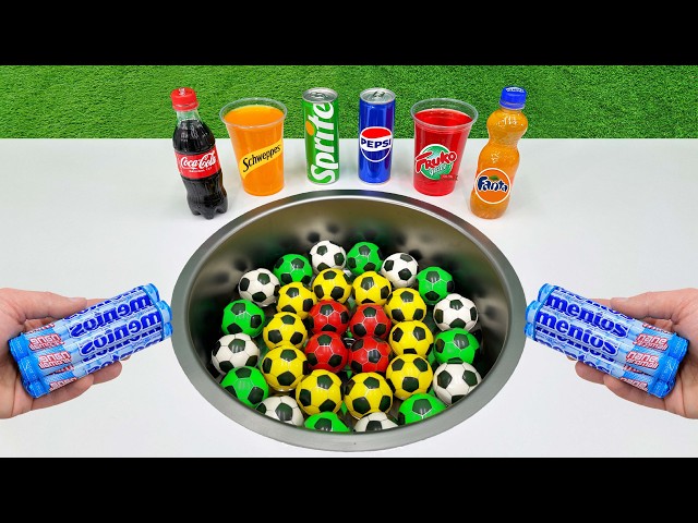 Experiment !!! Football, Fanta, Pepsi VS Coca Cola, Yedigün, Sprite, Fruko and Mentos in the toilet